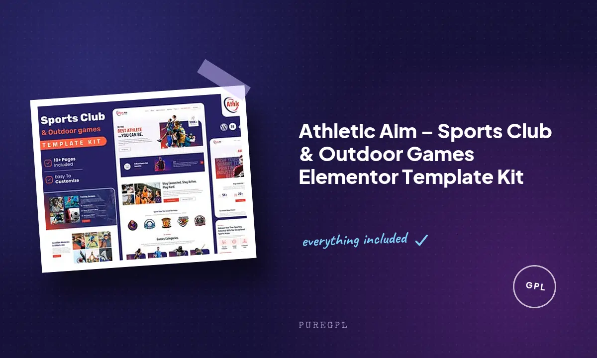 Athletic Aim – Sports Club & Outdoor Games Elementor Template Kit