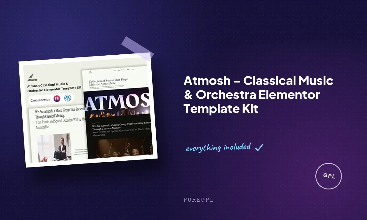 Atmosh – Classical Music & Orchestra Elementor Template Kit