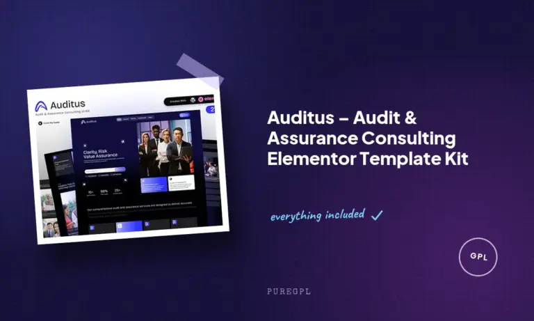 auditus audit assurance consulting elementor template kit