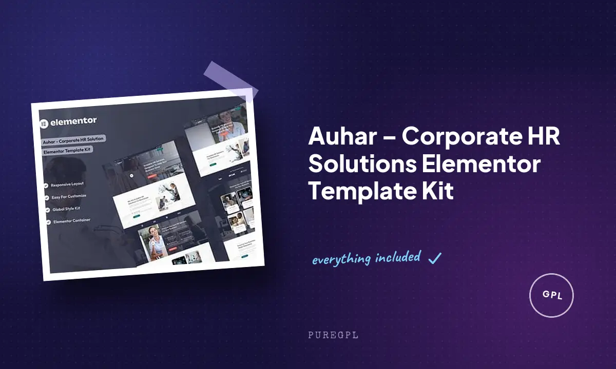 Auhar – Corporate HR Solutions Elementor Template Kit
