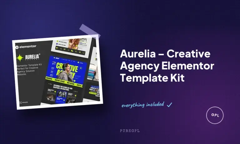 aurelia creative agency elementor template kit