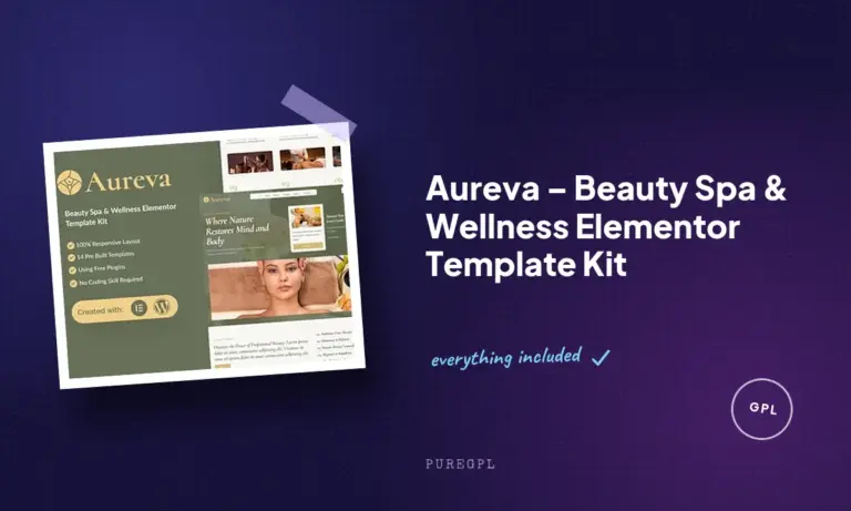 aureva beauty spa wellness elementor template kit