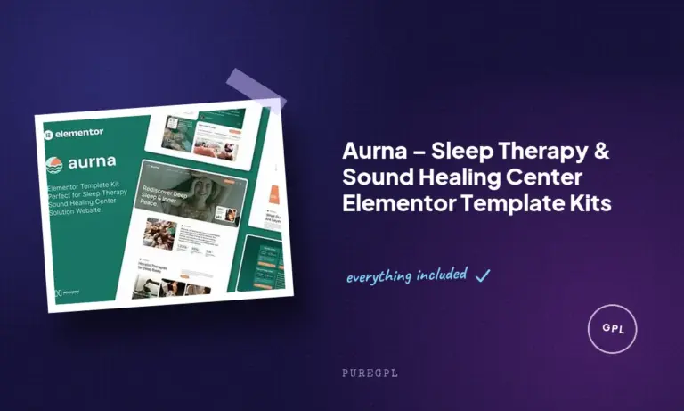 aurna sleep therapy sound healing center elementor template kits