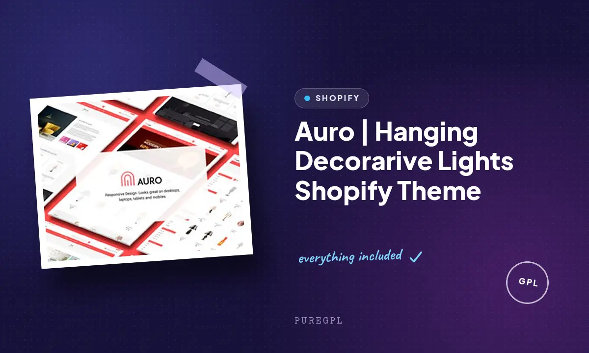Auro | Hanging Decorarive Lights Shopify Theme