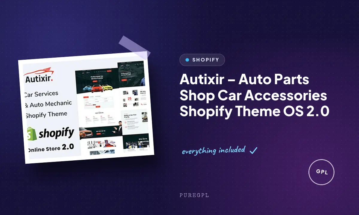 Autixir – Auto Parts Shop Car Accessories Shopify Theme OS 2.0