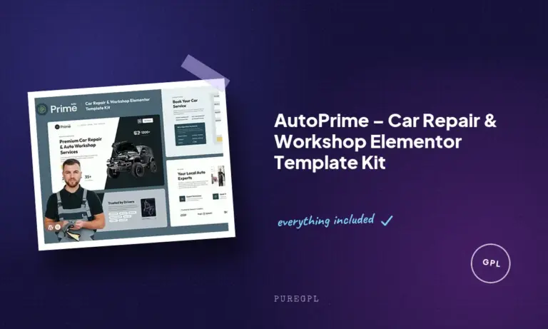 autoprime car repair workshop elementor template kit