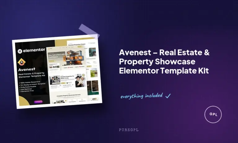 avenest real estate property showcase elementor template kit