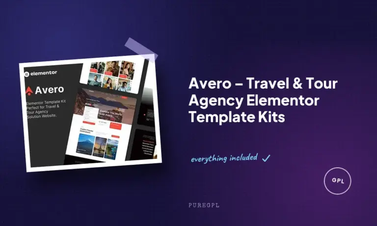 avero travel tour agency elementor template kits