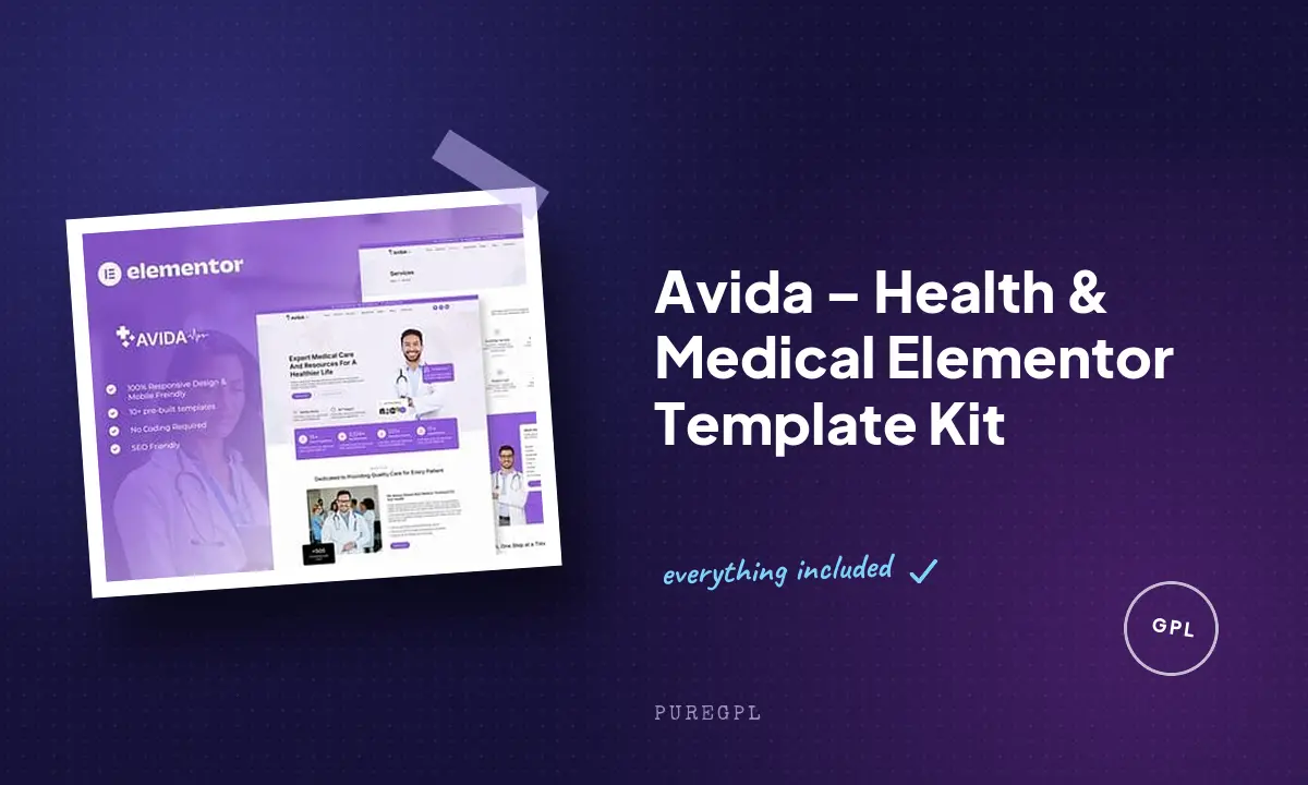 Avida – Health & Medical Elementor Template Kit