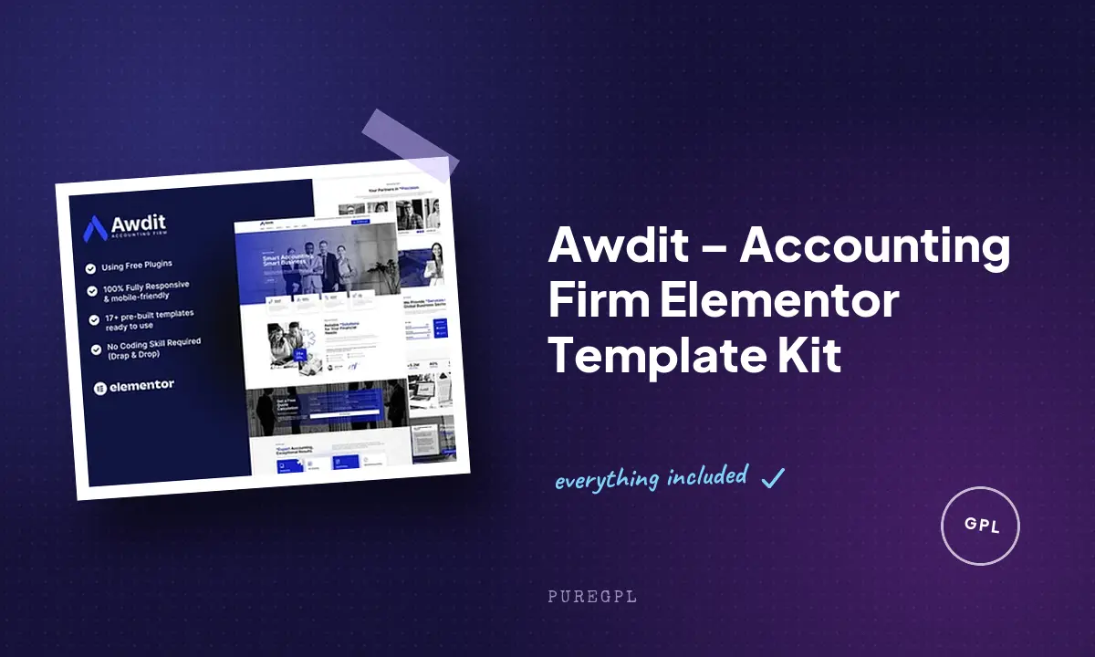 Awdit – Accounting Firm Elementor Template Kit