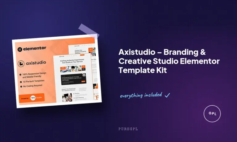 axistudio branding creative studio elementor template kit