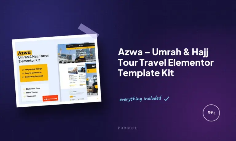azwa umrah hajj tour travel elementor template kit