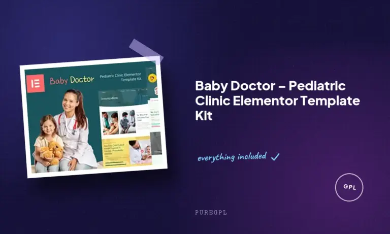 baby doctor pediatric clinic elementor template kit