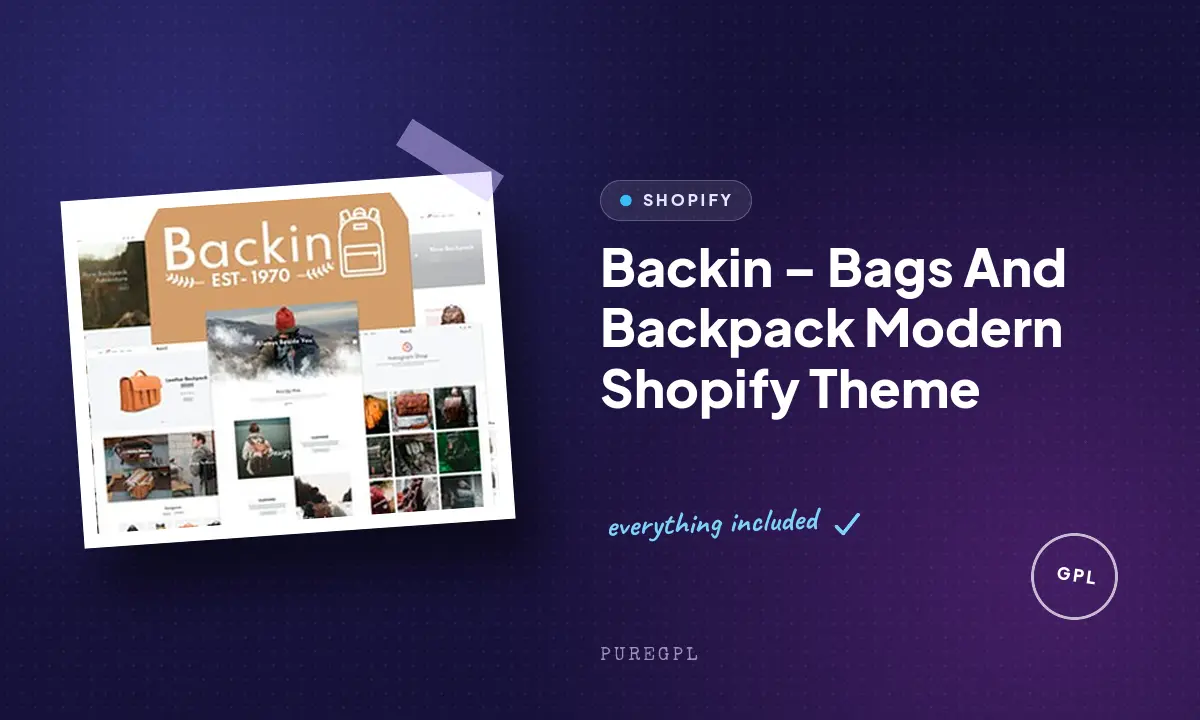 Backin – Bags And Backpack Modern Shopify Theme