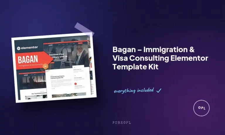bagan immigration visa consulting elementor template kit