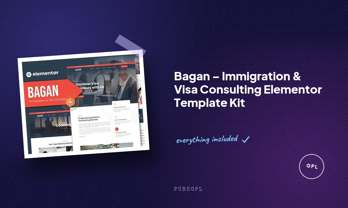 Bagan – Immigration & Visa Consulting Elementor Template Kit