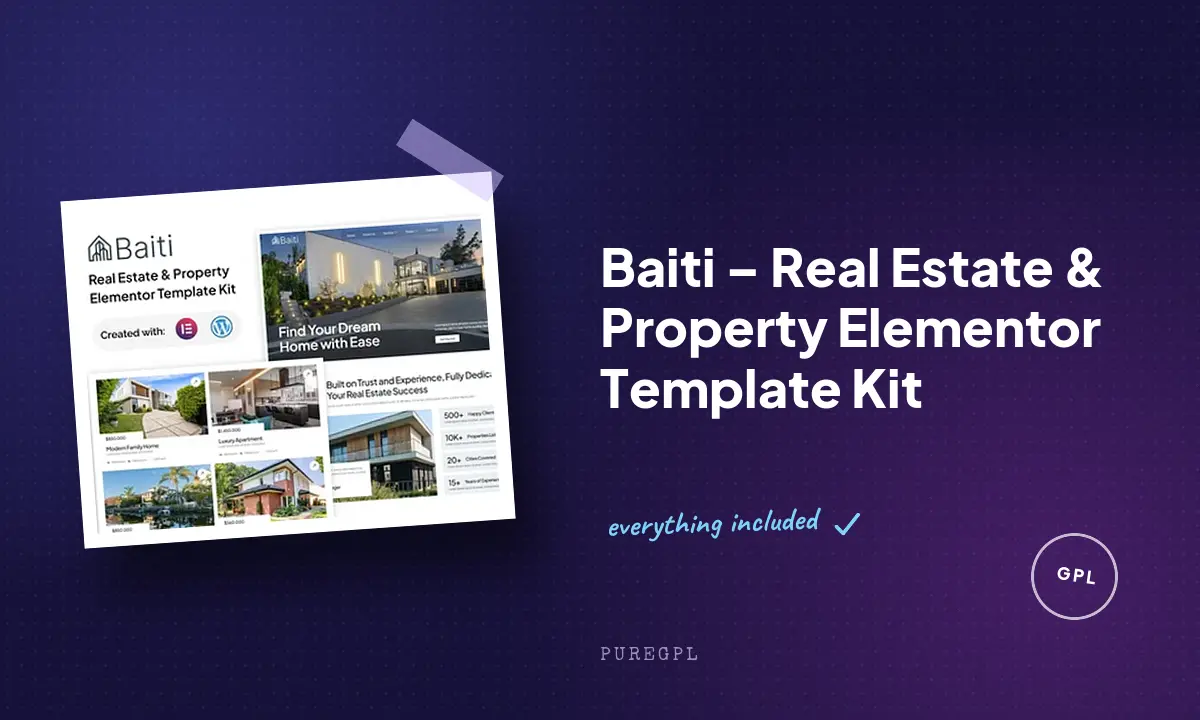 Baiti – Real Estate & Property Elementor Template Kit