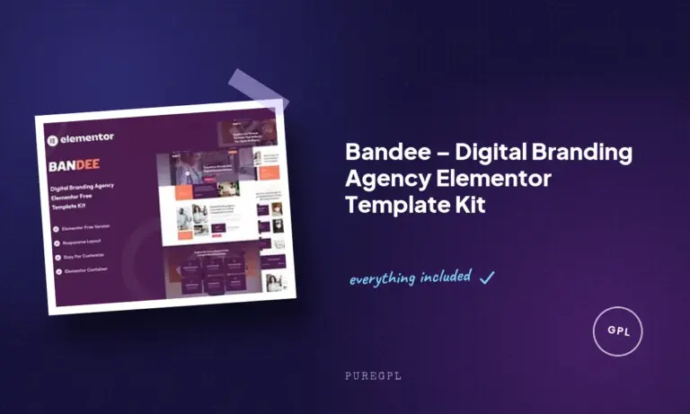bandee digital branding agency elementor template kit