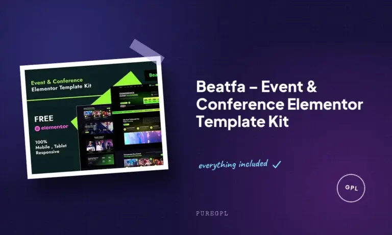 beatfa event conference elementor template kit