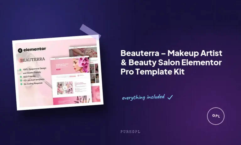 beauterra makeup artist beauty salon elementor pro template kit