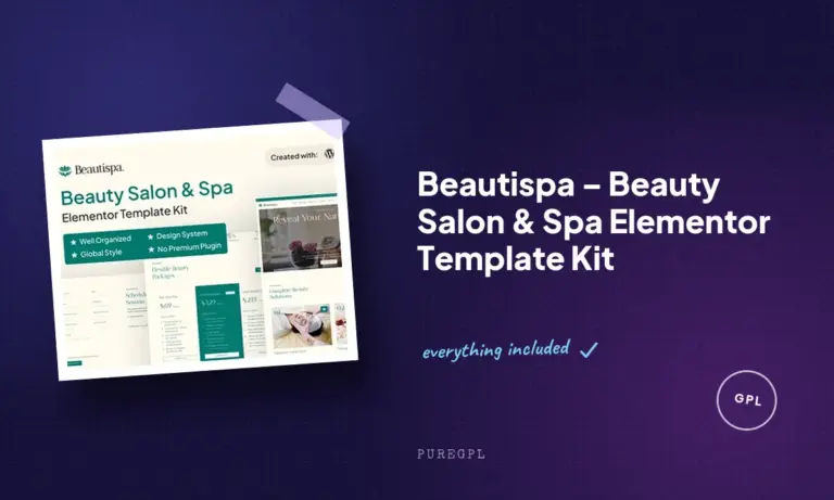 beautispa beauty salon spa elementor template kit