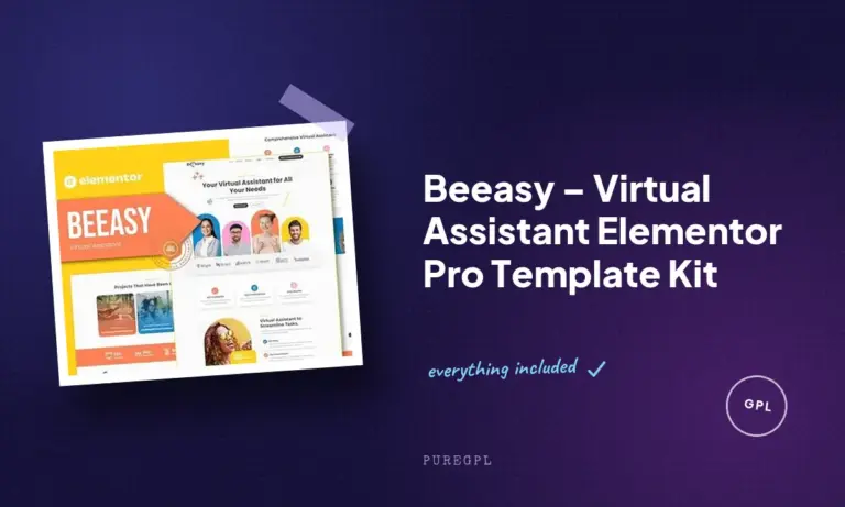 beeasy virtual assistant elementor pro template kit