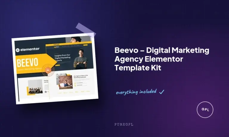 beevo digital marketing agency elementor template kit
