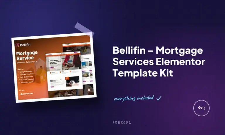 bellifin mortgage services elementor template kit