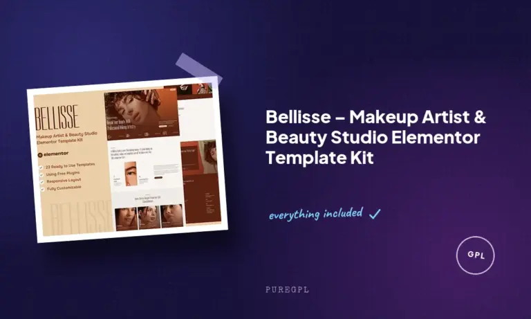 bellisse makeup artist beauty studio elementor template kit