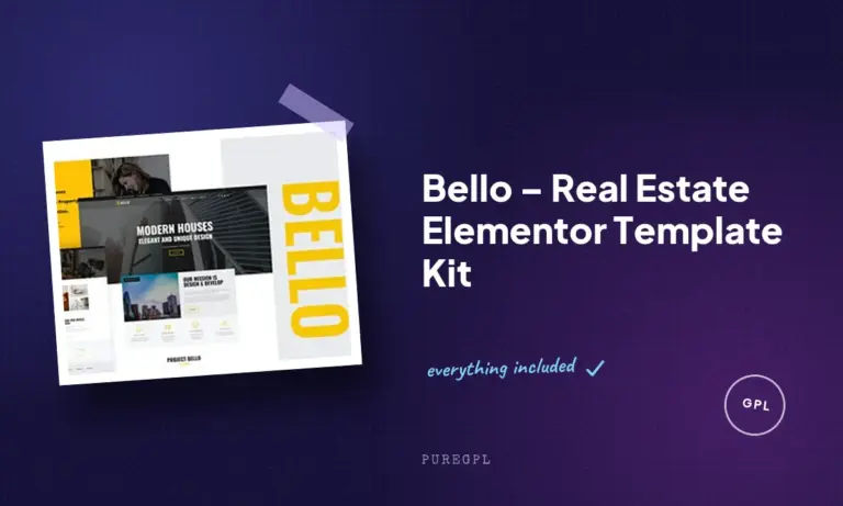 bello real estate elementor template kit