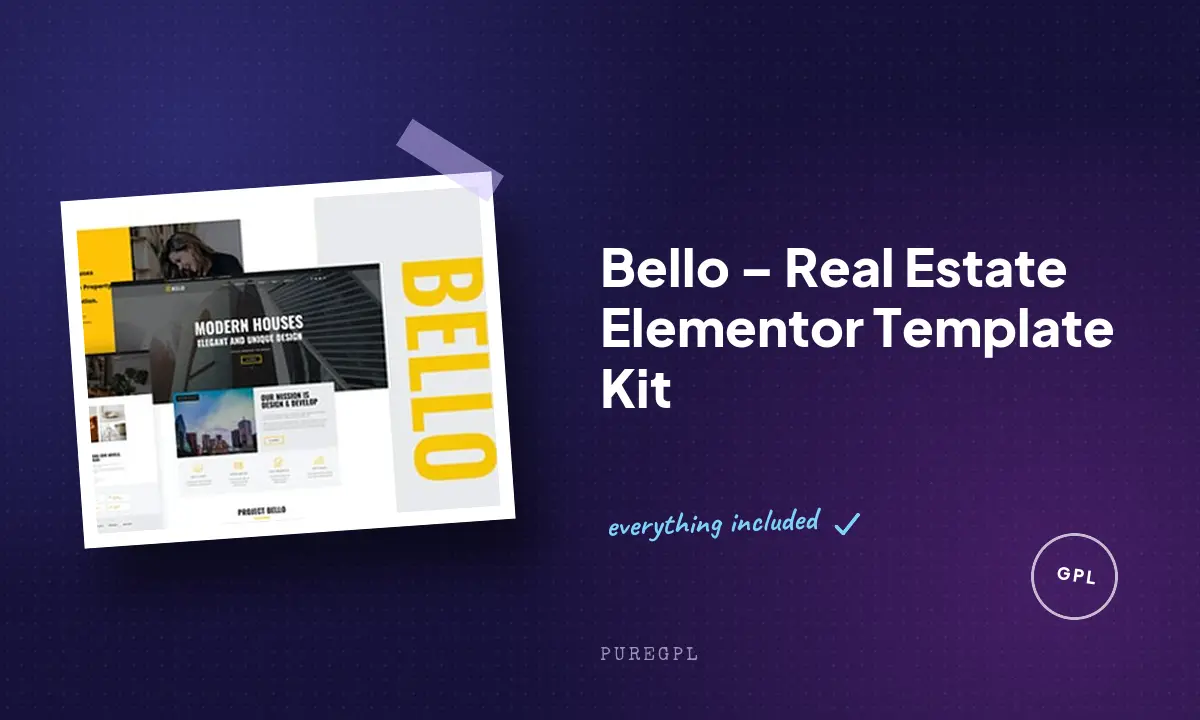 Bello – Real Estate Elementor Template Kit