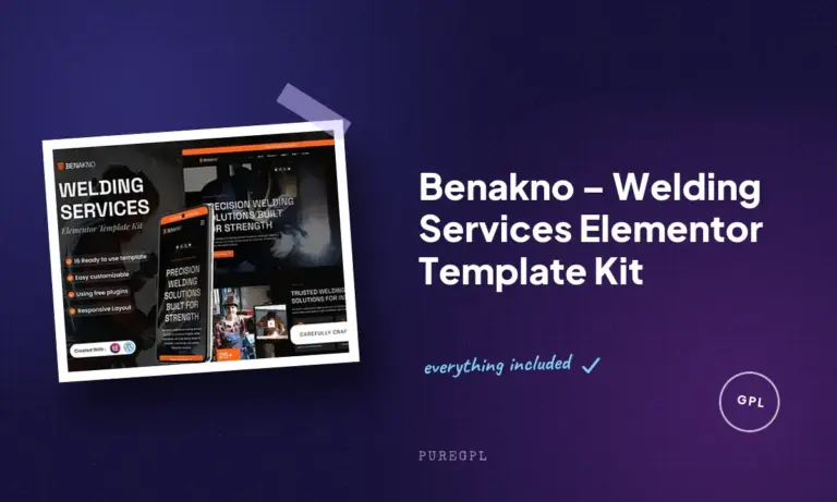 benakno welding services elementor template kit