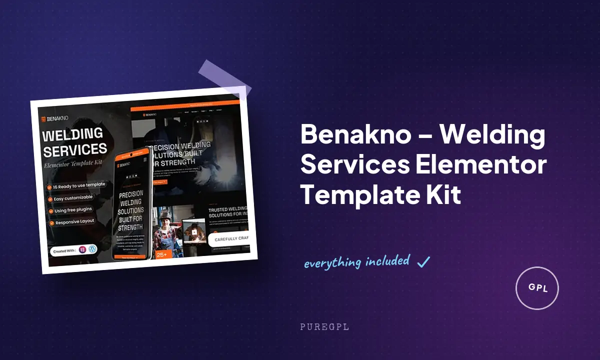 Benakno – Welding Services Elementor Template Kit