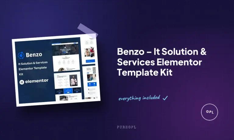 benzo it solution services elementor template kit