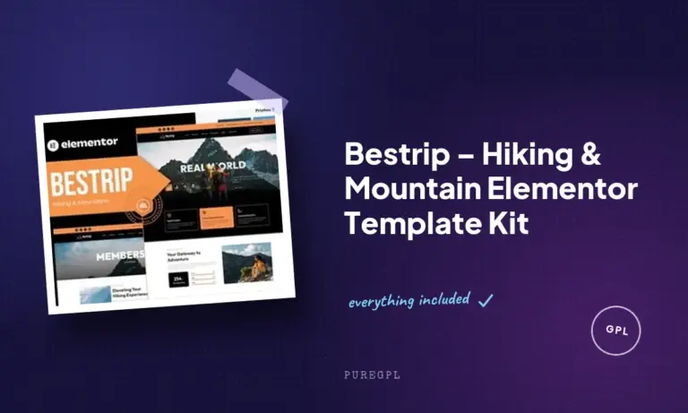 bestrip hiking mountain elementor template kit