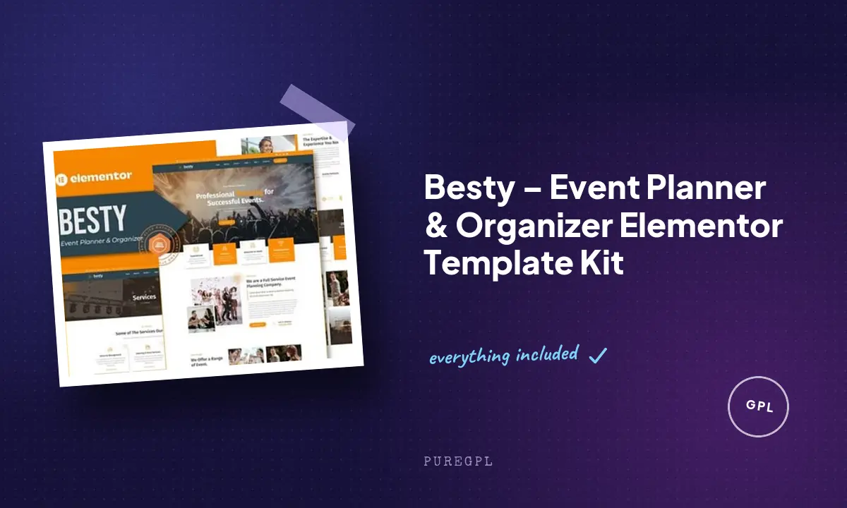 Besty – Event Planner & Organizer Elementor Template Kit