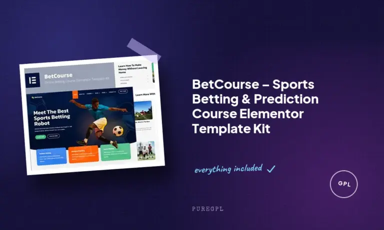 betcourse sports betting prediction course elementor template kit