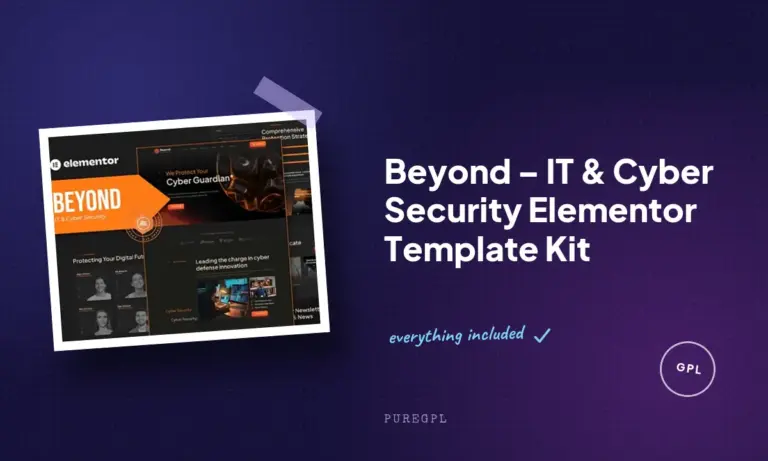 beyond it cyber security elementor template kit