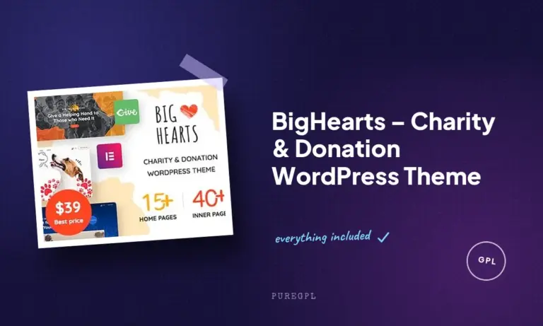 bighearts charity donation wordpress theme