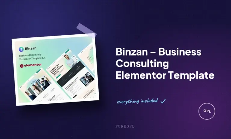 binzan business consulting elementor template