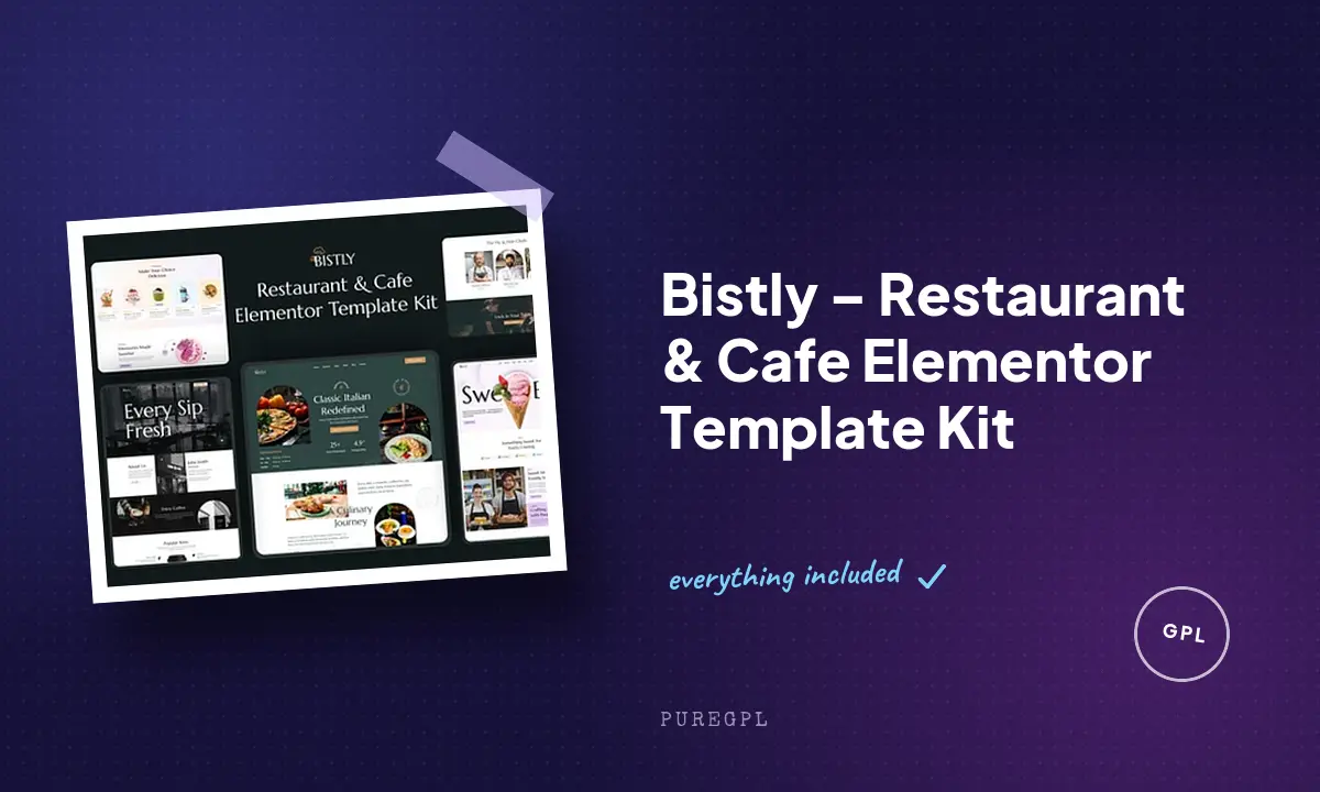 Bistly – Restaurant & Cafe Elementor Template Kit