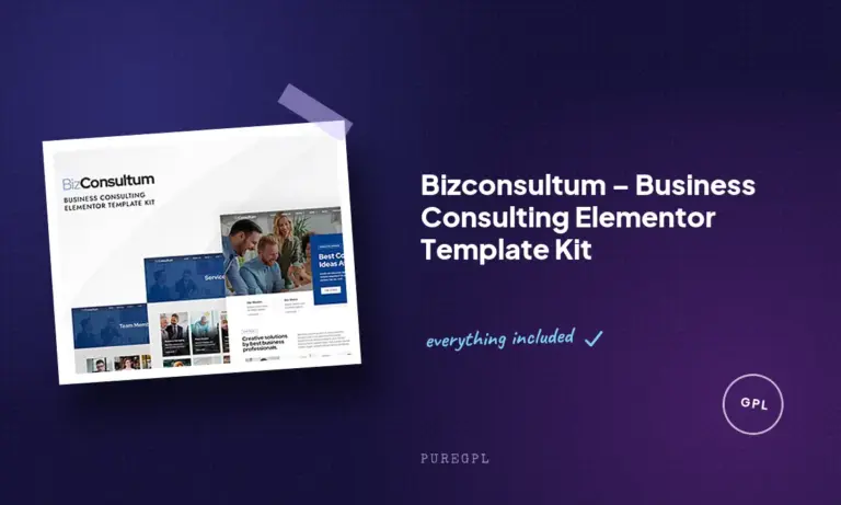 bizconsultum business consulting elementor template kit