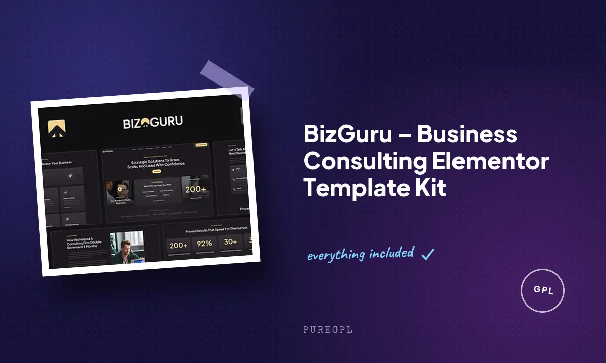 BizGuru – Business Consulting Elementor Template Kit
