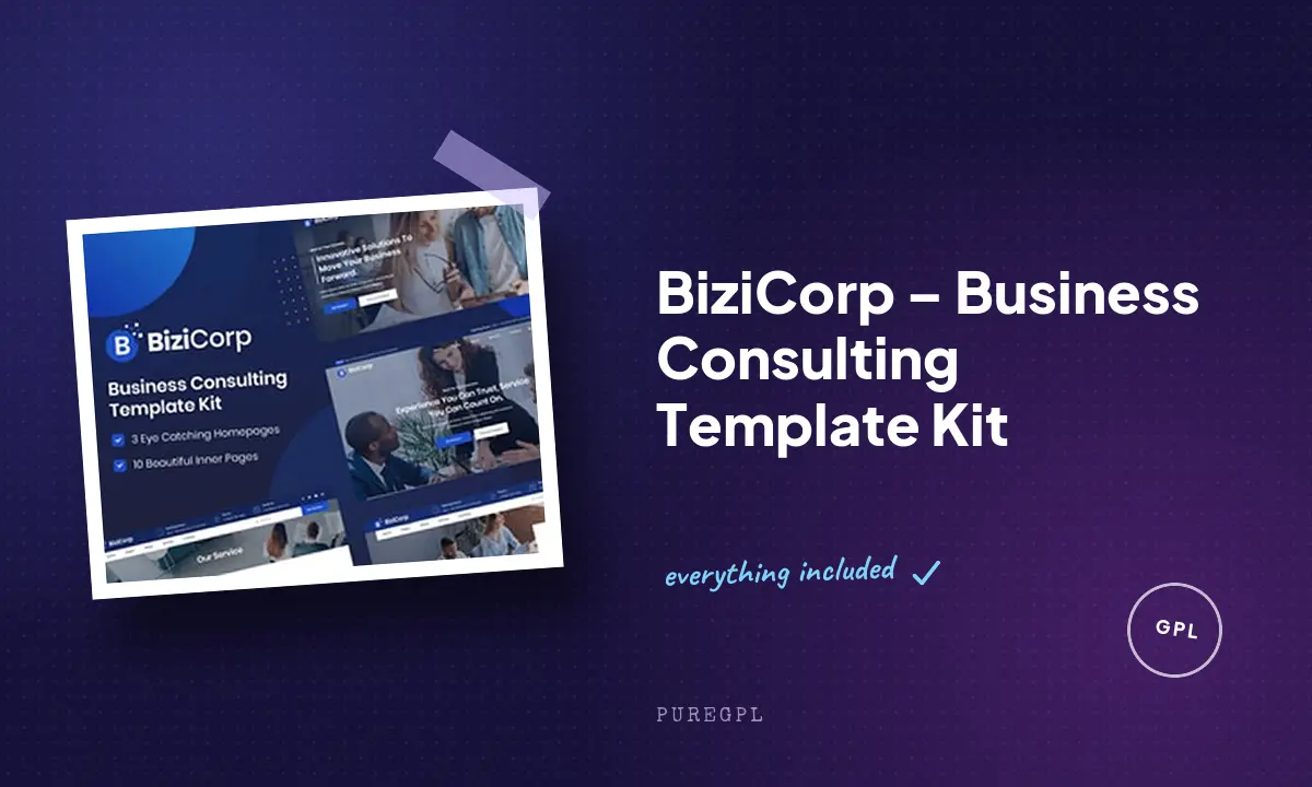 BiziCorp – Business Consulting Template Kit