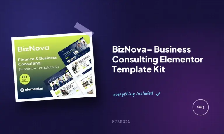 biznova business consulting elementor template kit