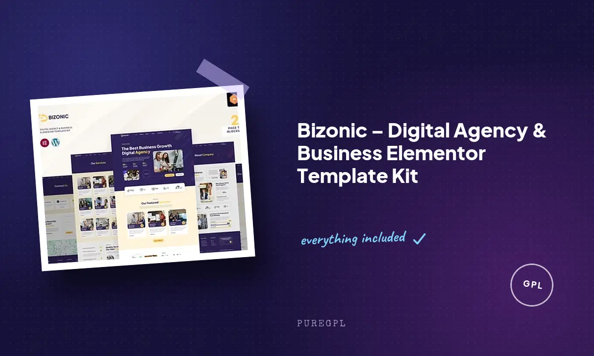 Bizonic – Digital Agency & Business Elementor Template Kit
