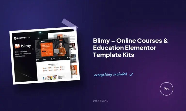 blimy online courses education elementor template kits