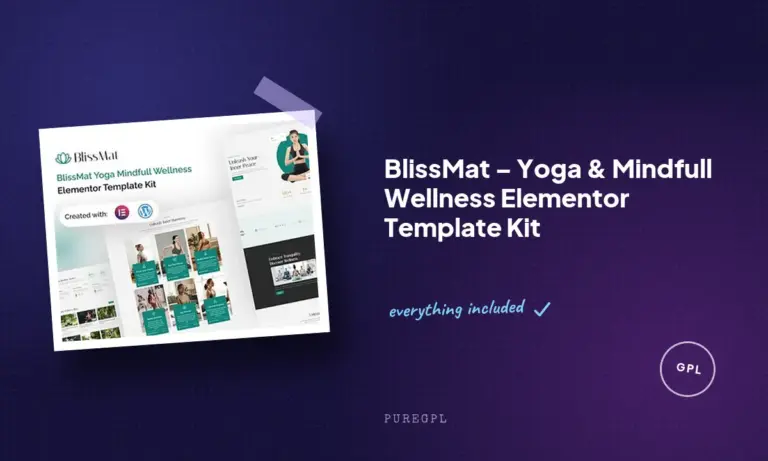 blissmat yoga mindfull wellness elementor template kit