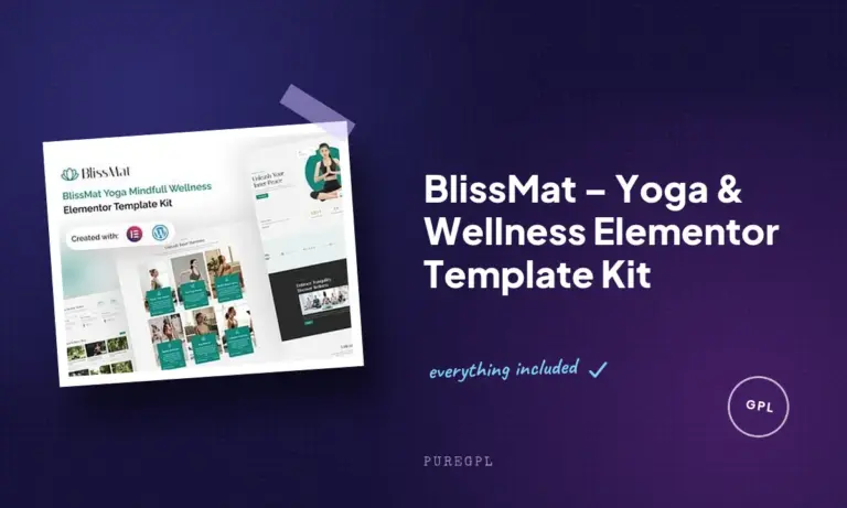 blissmat yoga wellness elementor template kit