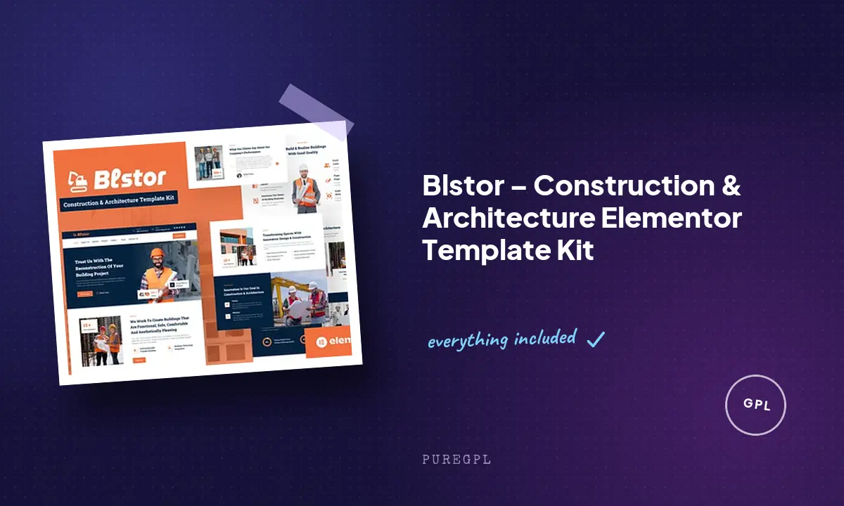 Blstor – Construction & Architecture Elementor Template Kit